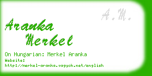 aranka merkel business card